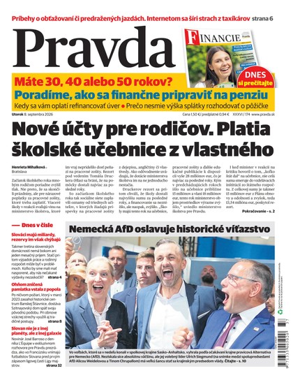 E-magazín Denník Pravda 8. 9. 2026 - OUR MEDIA SR a. s.