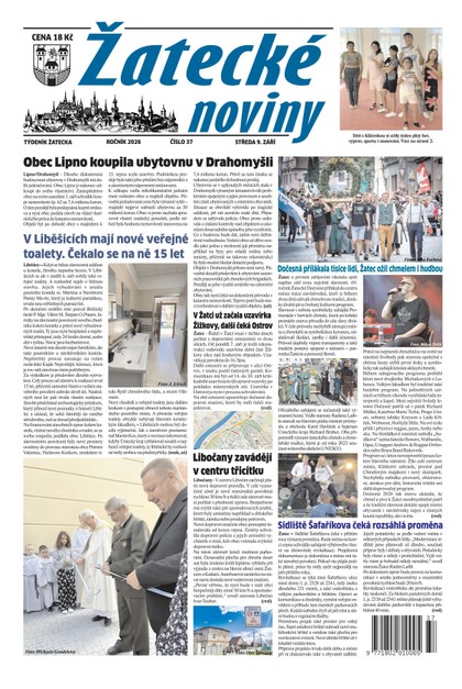 E-magazín Žatecké noviny č. 37/2026 - Ohře Media