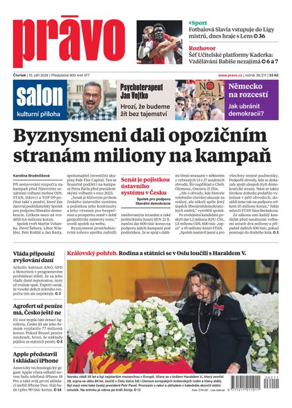 E-magazín Deník Právo - 10.9.2026 - Borgis, a.s.