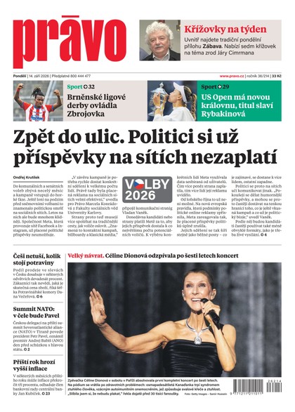 E-magazín Deník Právo - 14.9.2026 - Borgis, a.s.