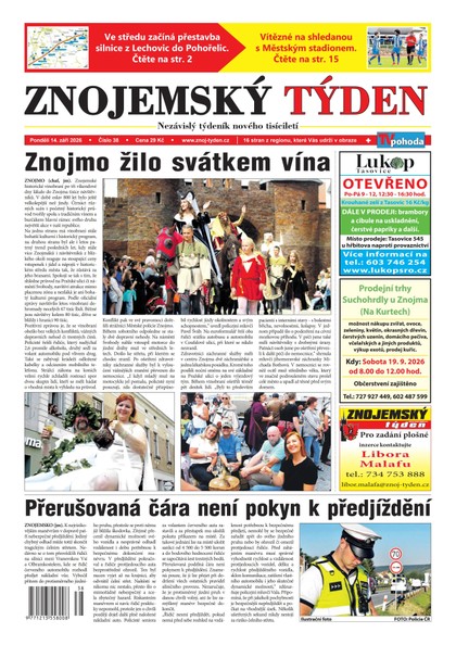 E-magazín Znojemský týden 38/2026 - Znojemský týden