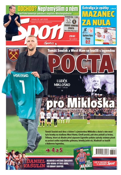 E-magazín Sport - 16.09.2026 - CZECH NEWS CENTER a. s.