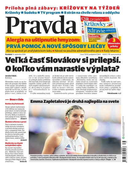 E-magazín Pravda 14.9.2026 - OUR MEDIA SR a. s.