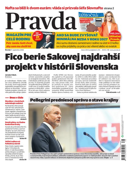 E-magazín Denník Pravda 17. 9. 2026 - OUR MEDIA SR a. s.