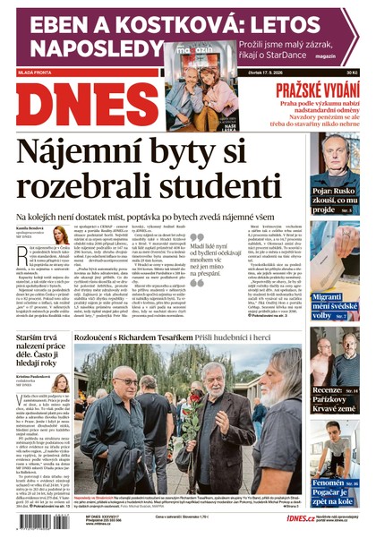 E-magazín MF DNES - 17.09.2026 - MAFRA, a.s.