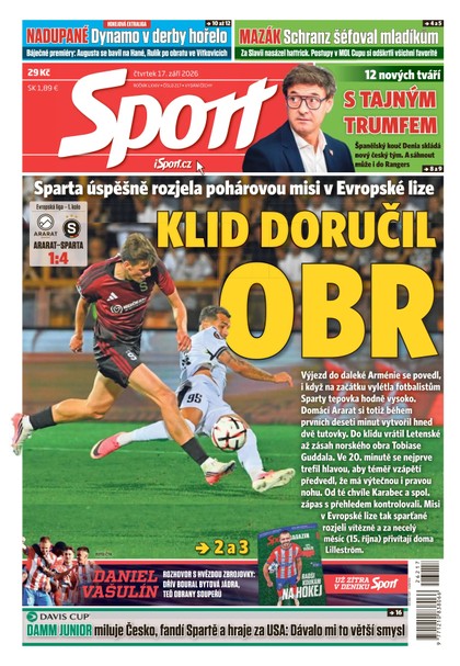 E-magazín Sport - 17.09.2026 - CZECH NEWS CENTER a. s.