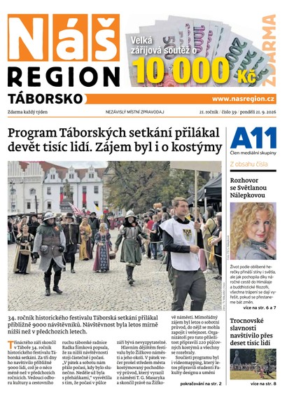 E-magazín Náš Region - Táborsko 39/2026 - A 11 s.r.o.