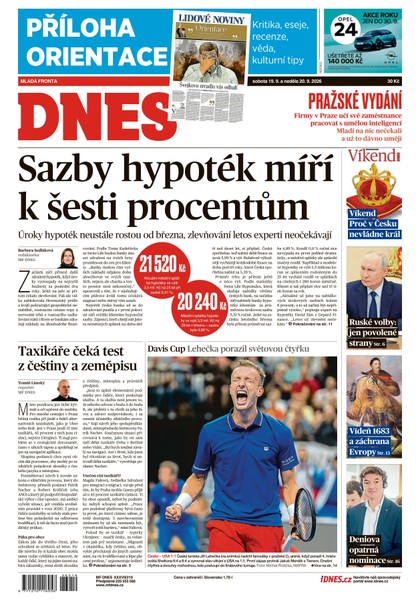 E-magazín MF DNES - 19.09.2026 - MAFRA, a.s.