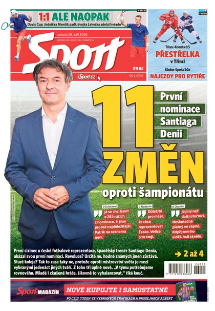 E-magazín Sport - 19.09.2026 - CZECH NEWS CENTER a. s.