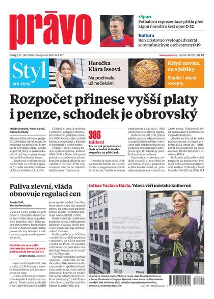 E-magazín Deník Právo - 22.9.2026 - Borgis, a.s.