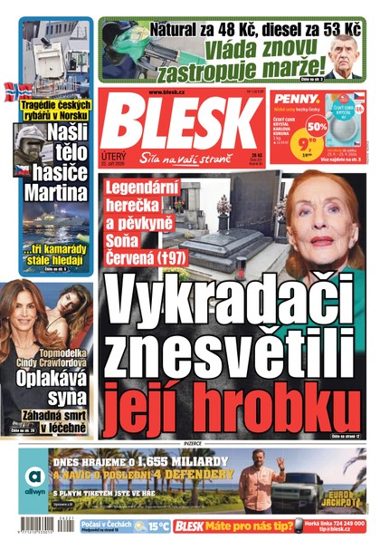 E-magazín Blesk - 22.09.2026 - CZECH NEWS CENTER a. s.