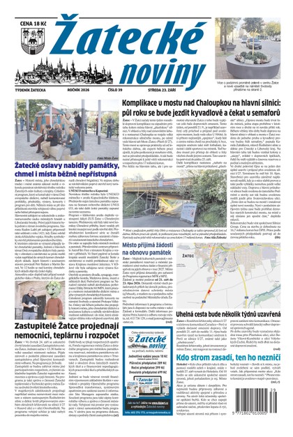 E-magazín Žatecké noviny č. 39/2026 - Ohře Media