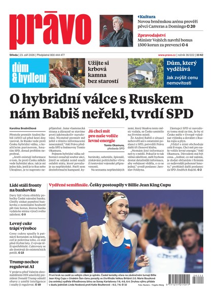 E-magazín Deník Právo - 23.9.2026 - Borgis, a.s.