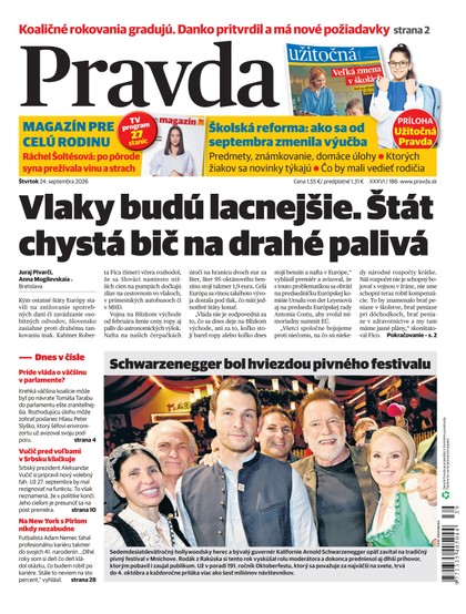 E-magazín Denník Pravda 24. 9. 2026 - OUR MEDIA SR a. s.