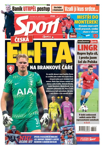 E-magazín Sport - 24.09.2026 - CZECH NEWS CENTER a. s.