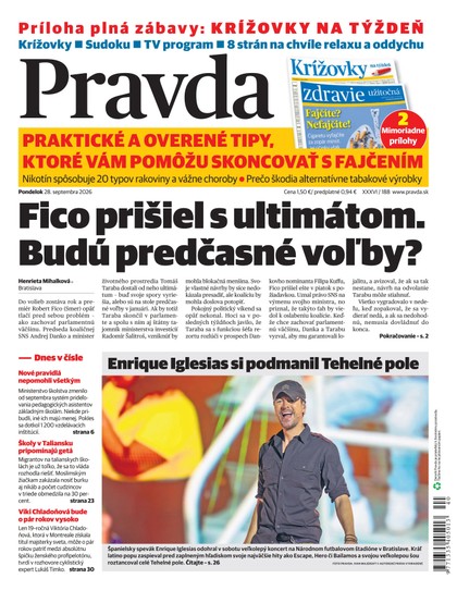 E-magazín Denník Pravda 28. 9. 2026 - OUR MEDIA SR a. s.
