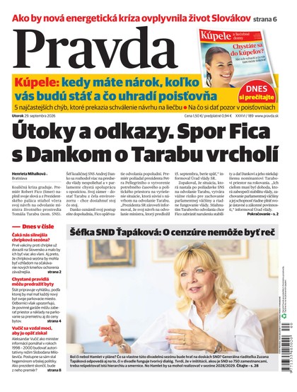 E-magazín Denník Pravda 29. 9. 2026 - OUR MEDIA SR a. s.