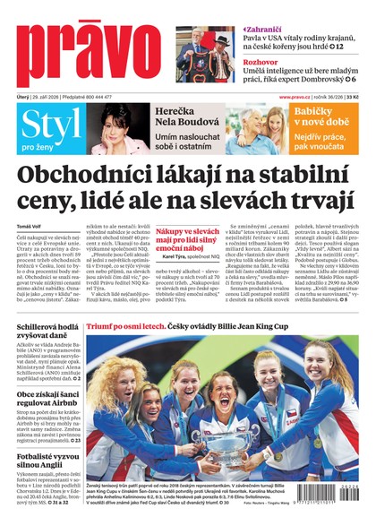 E-magazín Deník Právo - 29.9.2026 - Borgis, a.s.