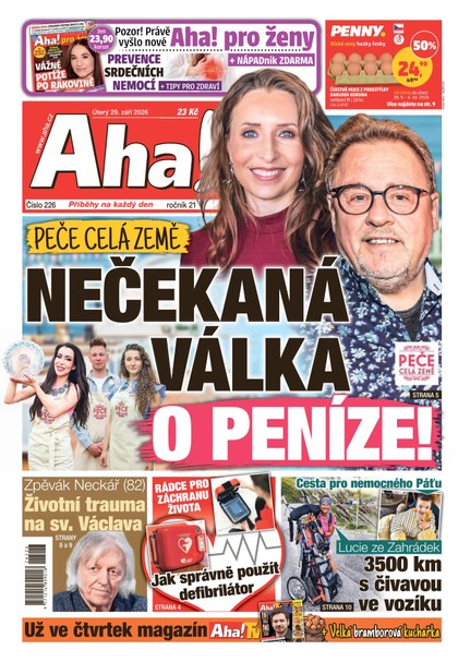 E-magazín AHA! - 29.09.2026 - CZECH NEWS CENTER a. s.