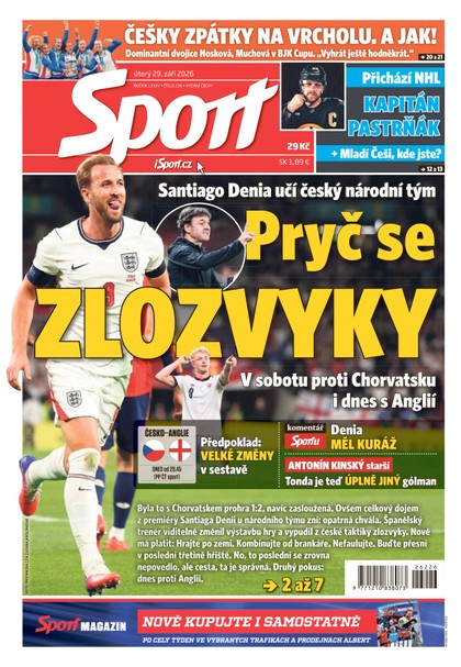 E-magazín Sport - 29.09.2026 - CZECH NEWS CENTER a. s.