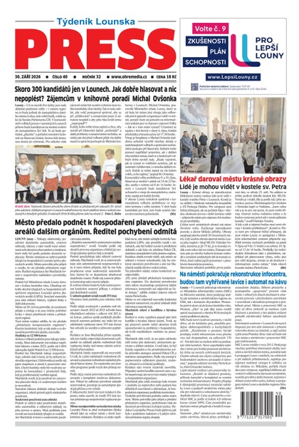 E-magazín Lounský Press č. 40/2026 - Ohře Media