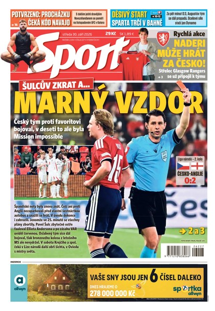 E-magazín Sport - 30.09.2026 - CZECH NEWS CENTER a. s.