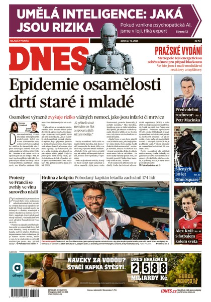 E-magazín MF DNES - 02.10.2026 - MAFRA, a.s.
