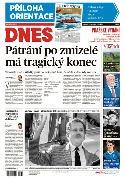 E-magazín MF DNES - 03.10.2026 - MAFRA, a.s.