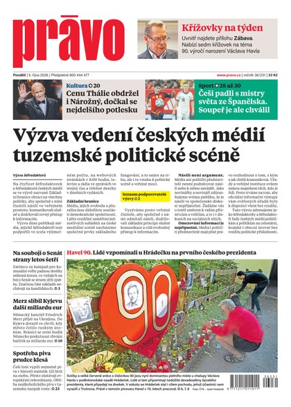 E-magazín Deník Právo - 5.10.2026 - Borgis, a.s.
