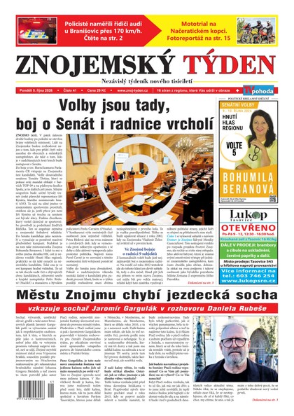 E-magazín Znojemský týden 41/2026 - Znojemský týden