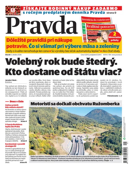 E-magazín Denník Pravda 6. 10. 2026 - OUR MEDIA SR a. s.