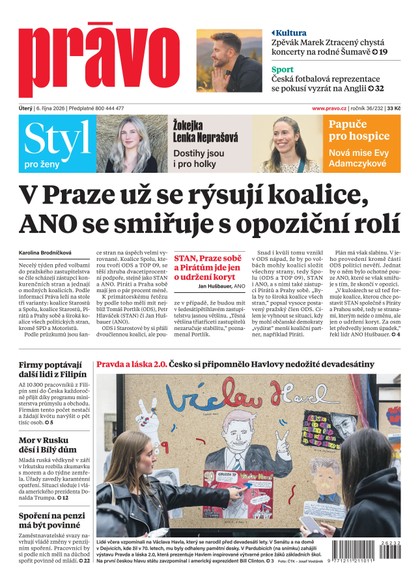 E-magazín Deník Právo - 6.10.2026 - Borgis, a.s.