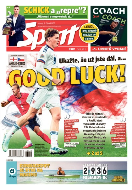 E-magazín Sport - 06.10.2026 - CZECH NEWS CENTER a. s.