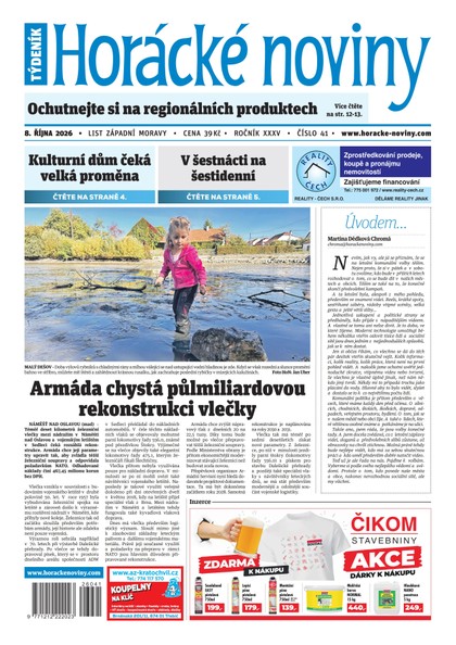 E-magazín Horácké noviny 41/2026 - Horácké noviny