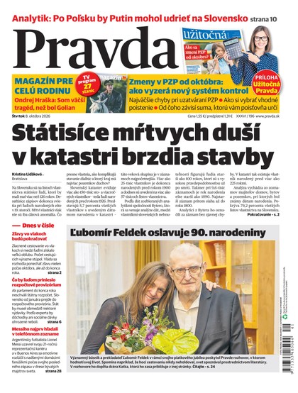 E-magazín Denník Pravda 8. 10. 2026 - OUR MEDIA SR a. s.