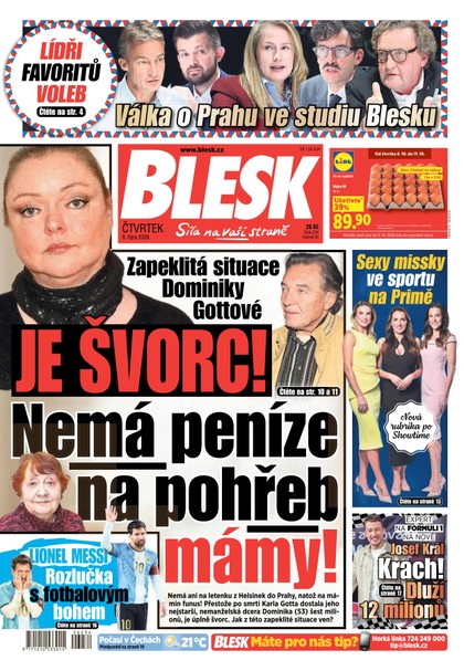 E-magazín Blesk - 08.10.2026 - CZECH NEWS CENTER a. s.
