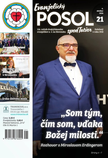 E-magazín Evanjelický posol spod Tatier 21/2026 - TRANOSCIUS a.s.