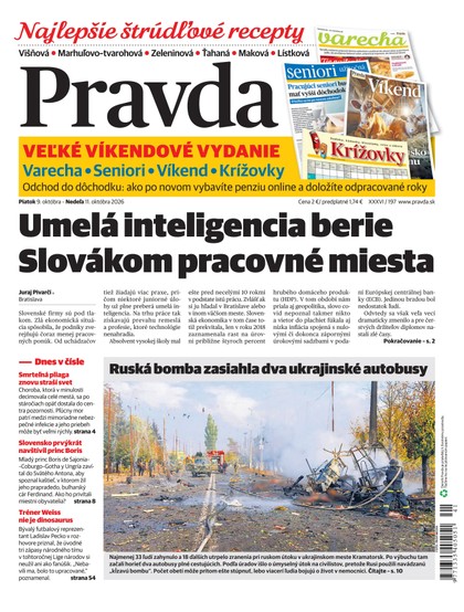 E-magazín Denník Pravda 09. 10. 2026 - OUR MEDIA SR a. s.