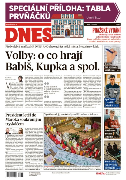 E-magazín MF DNES - 09.10.2026 - MAFRA, a.s.