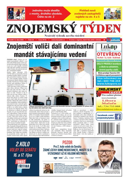 E-magazín Znojemský týden 42/2026 - Znojemský týden