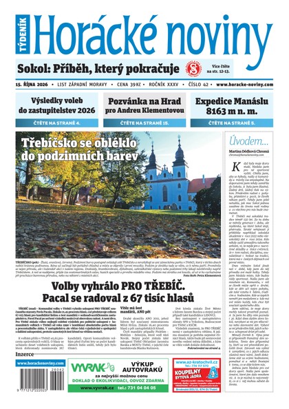 E-magazín Horácké noviny 42/2026 - Horácké noviny