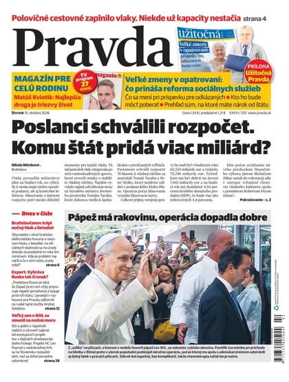 E-magazín Denník Pravda 15. 10. 2026 - OUR MEDIA SR a. s.