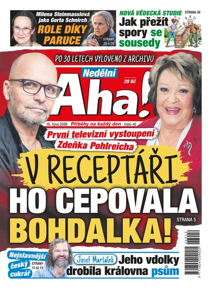 E-magazín NEDĚLNÍ AHA! - 18.10.2026 - CZECH NEWS CENTER a. s.