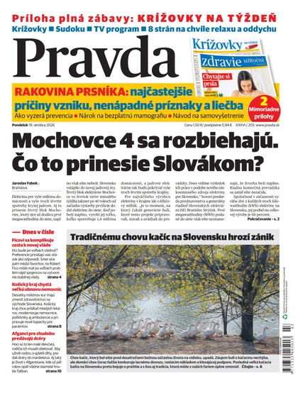 E-magazín Denník Pravda 19. 10. 2026 - OUR MEDIA SR a. s.
