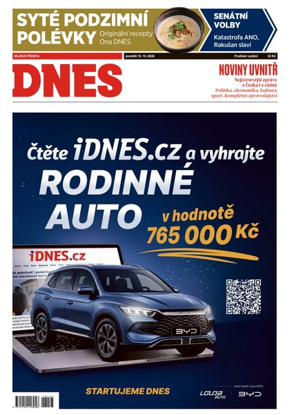 E-magazín MF DNES - 19.10.2026 - MAFRA, a.s.