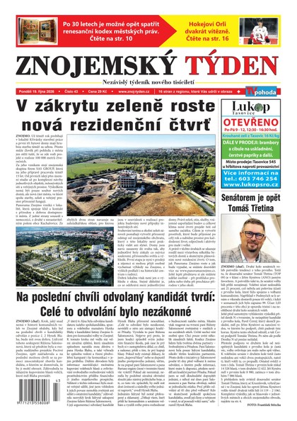E-magazín Znojemský týden 43/2026 - Znojemský týden