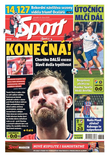 E-magazín Sport - 19.10.2026 - CZECH NEWS CENTER a. s.