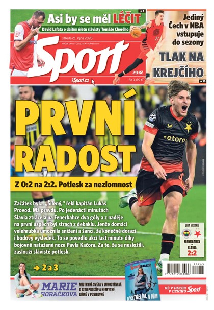 E-magazín Sport - 21.10.2026 - CZECH NEWS CENTER a. s.