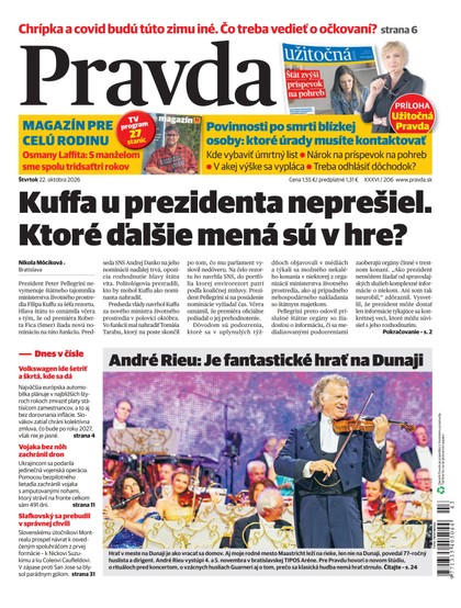 E-magazín Denník Pravda 22. 10. 2026 - OUR MEDIA SR a. s.