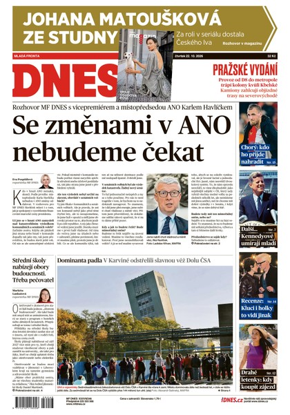 E-magazín MF DNES - 22.10.2026 - MAFRA, a.s.